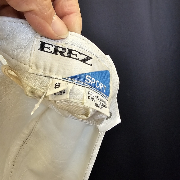 Pencil, White, Leather, Skirt, 80s, 90s, Midi,  Vintage, Women's, Party, Wedding - Picture 6 of 7